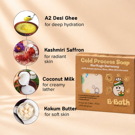 Ghee saffron cold process soap