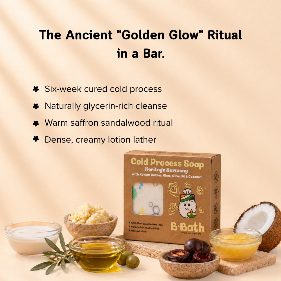 Ghee saffron cold process soap
