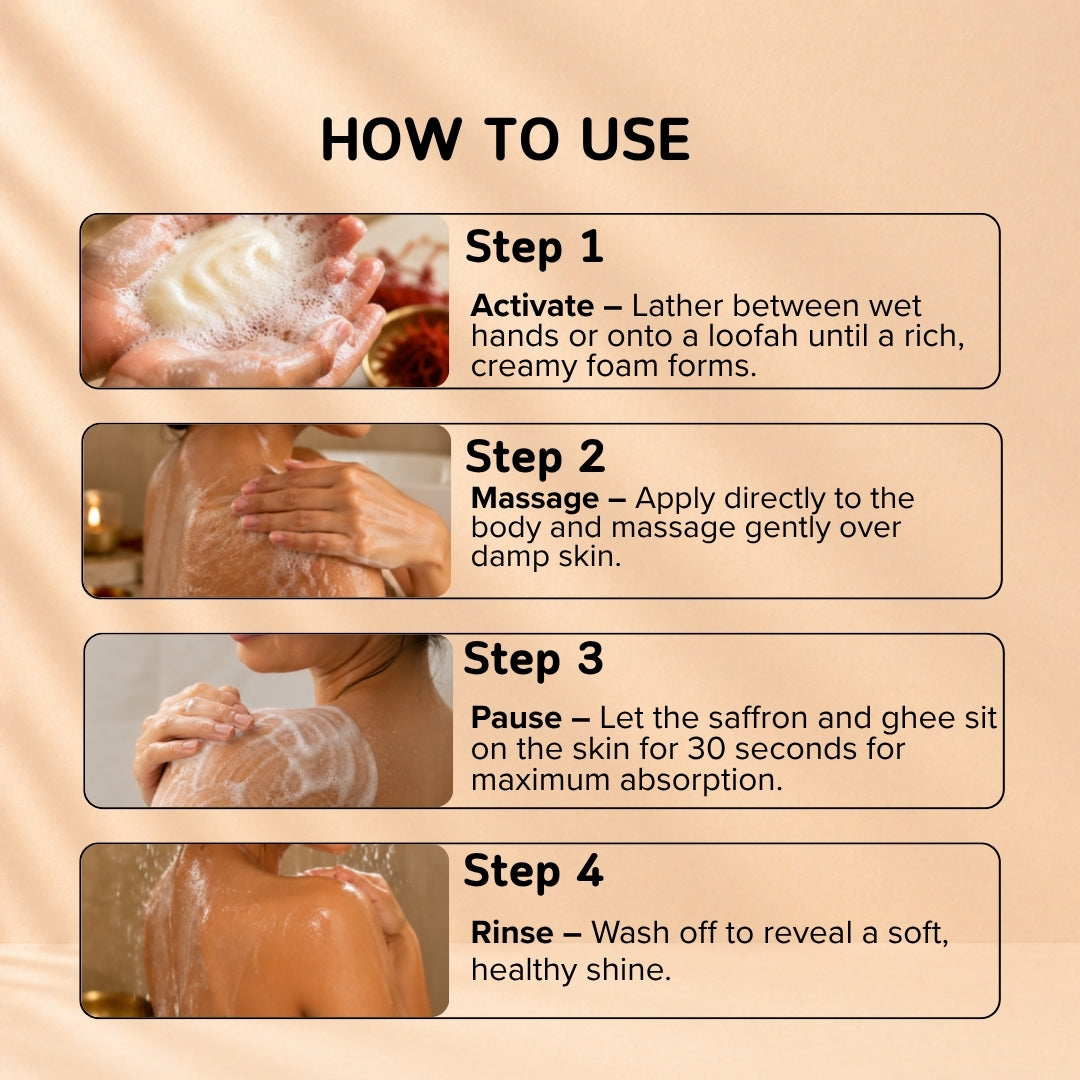 Ghee saffron cold process soap